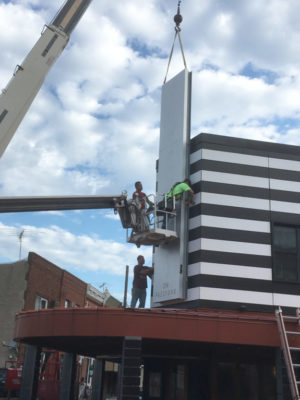 Old Sign Mount removal at Pistolas del Sur