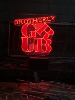 Window Sign on Acrylic window sign mounted on acrylic